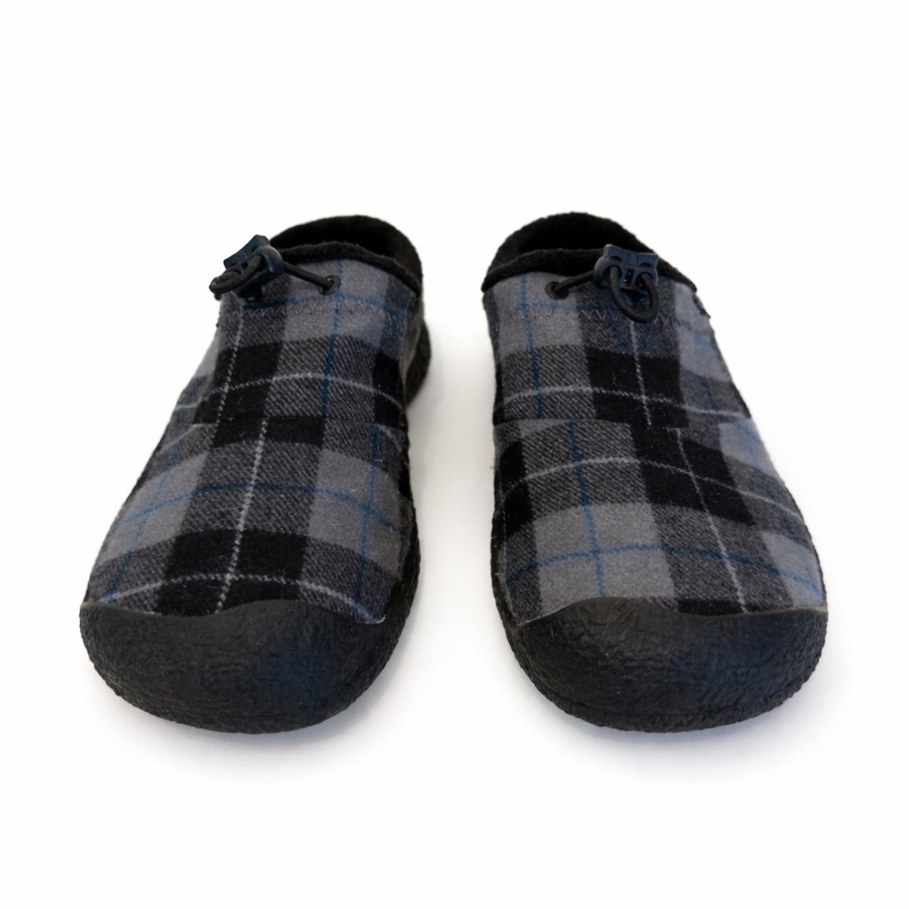 KEEN Howser IIl Grey Black Plaid Fleece Lined Slip-on Shoes Womens 7.5 1025542 - Picture 3 of 8